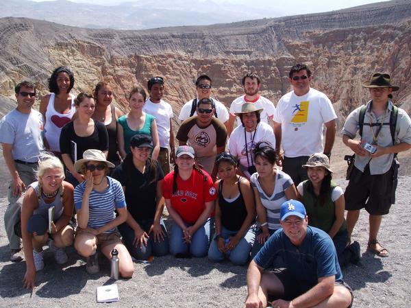 Group Photo of Class at Ubehebe Crater, Death Valley