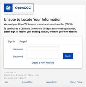 OpenCCC login