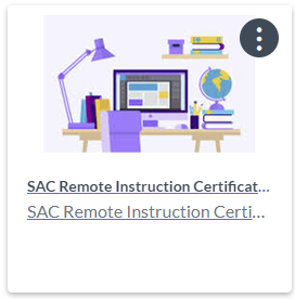 Remote Instruction Certificate Coursecard