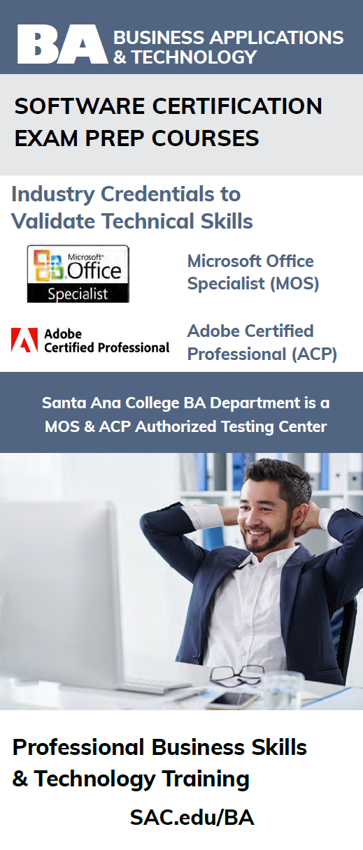 Adobe Certified Professional ACP and Microsoft MOS Certifications
