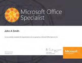 microsoft office specialist mos certificate classes