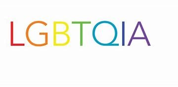 Colorful LGBTQIA lettering