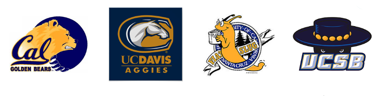 logos for UC Berkeley, UC Davis, UC Santa Cruz, and UC Santa Barbara