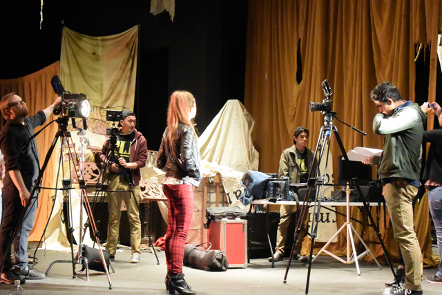 people working on a set