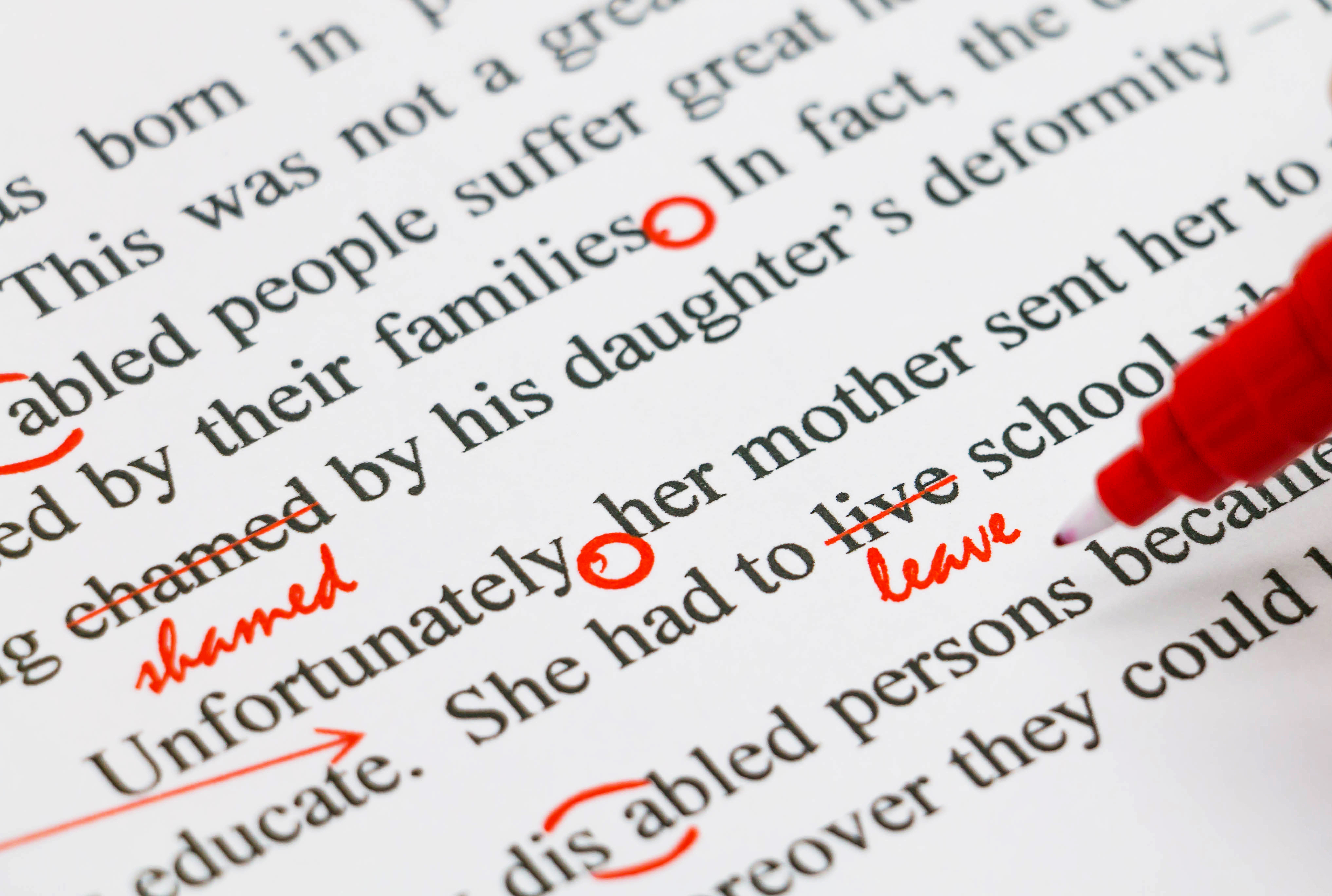 annotations in red pen