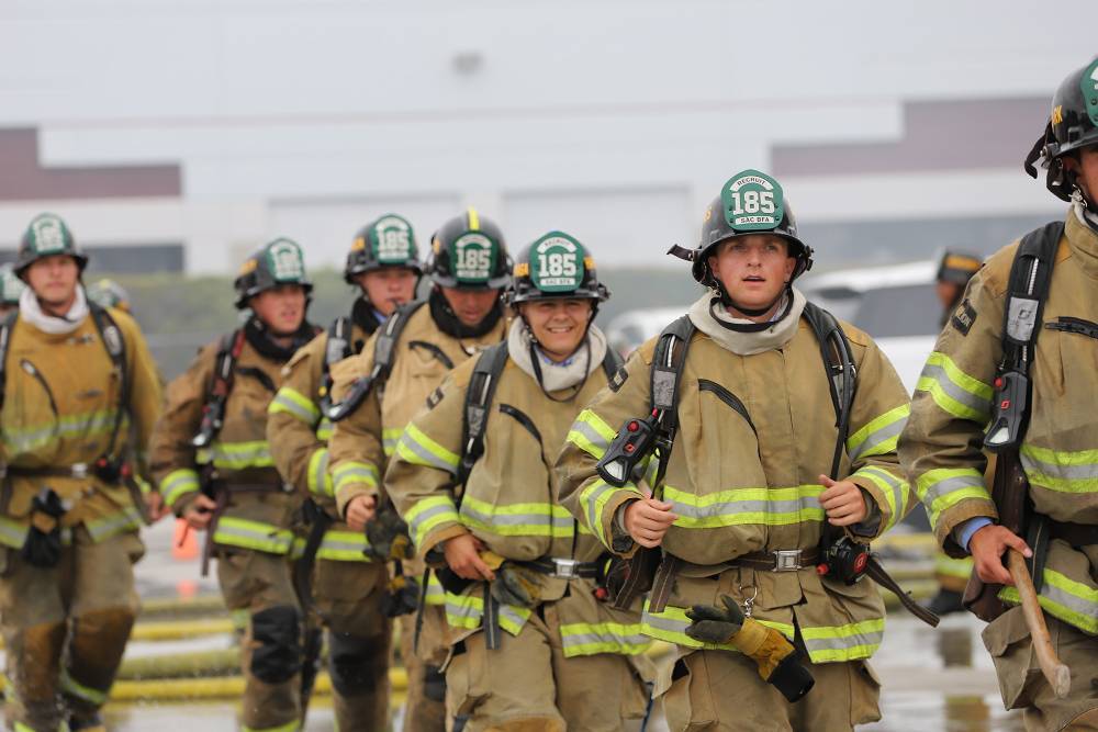 firefighters training