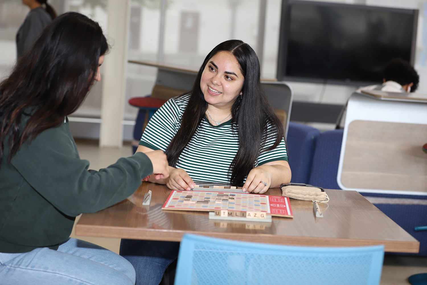 students playing scrabble