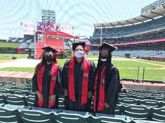  Class of 2020 graduates Victoria Navarrete, Raymundo Gonzalez and Kiara Darling-Sanders. 