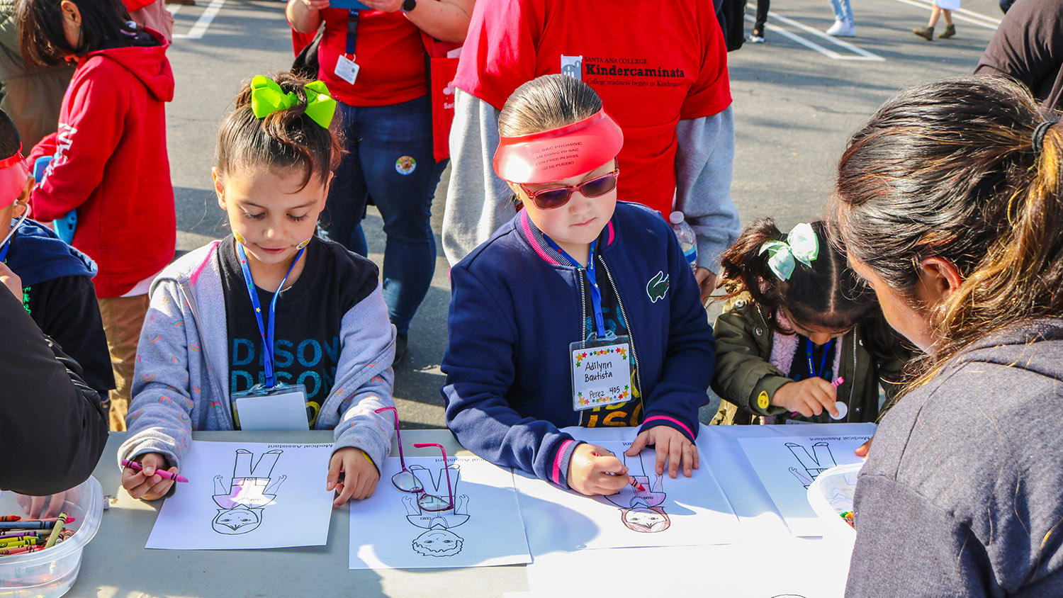 kids at the kindercaminata at SAC