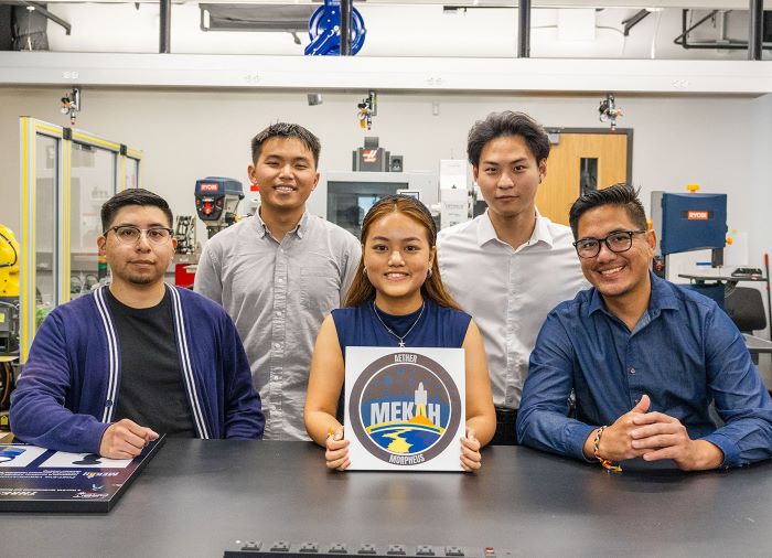 Team MEKAH members competing in the NASA ORBIT challenge in Houston Texas