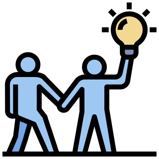 Two people holding a lightbulb, showing inspiration for Leadership Basics class